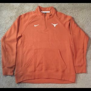 Nike University of Texas 1/4 Zip Fleece Top